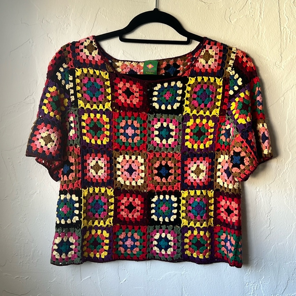 Farm Rio Cropped Sweater